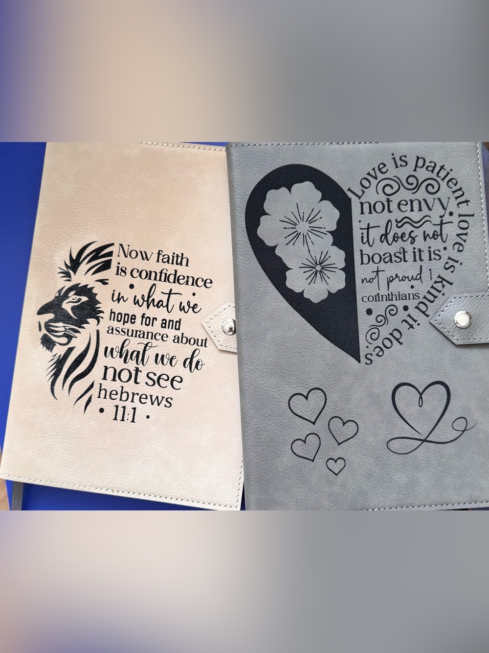NWT Leatherette refillable notebook customized pick one & any saying you’d like - Picture 4 of 15